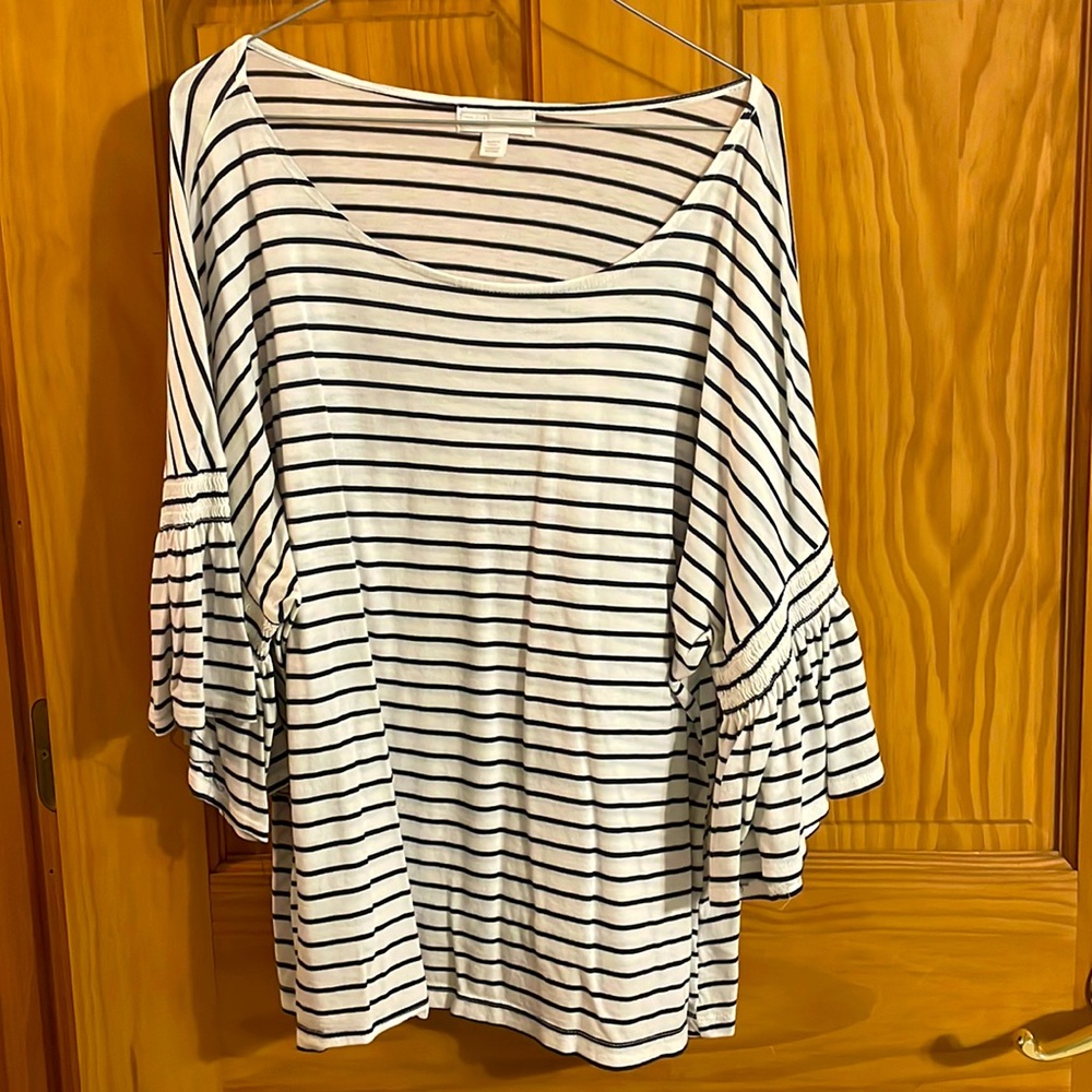 Women’s Striped Bell Sleeve Top